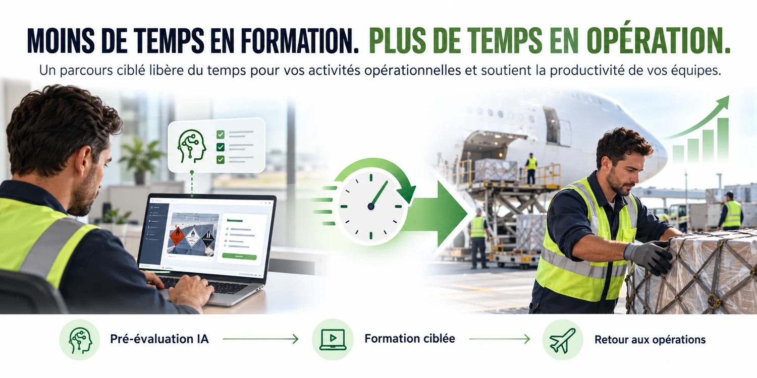 Pré-évaluation IA, formation ciblée, retour aux opérations