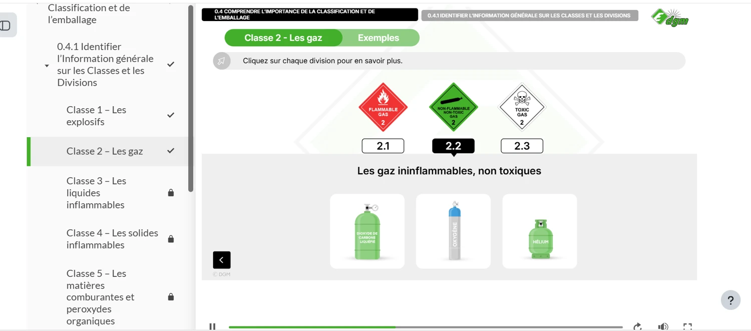 Exercices interactifs pour appliquer les règles DGR